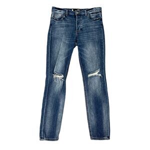 KUT from the Kloth Jean Womens 4 Blue Denim Juliet Slouchy Boyfriend Button Fly